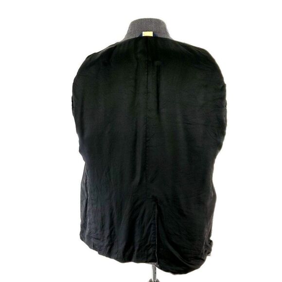 Joseph Feiss Gold Heavy Wool 2 Button Sport Coat 46L Gray Herringbone - Picture 10 of 10